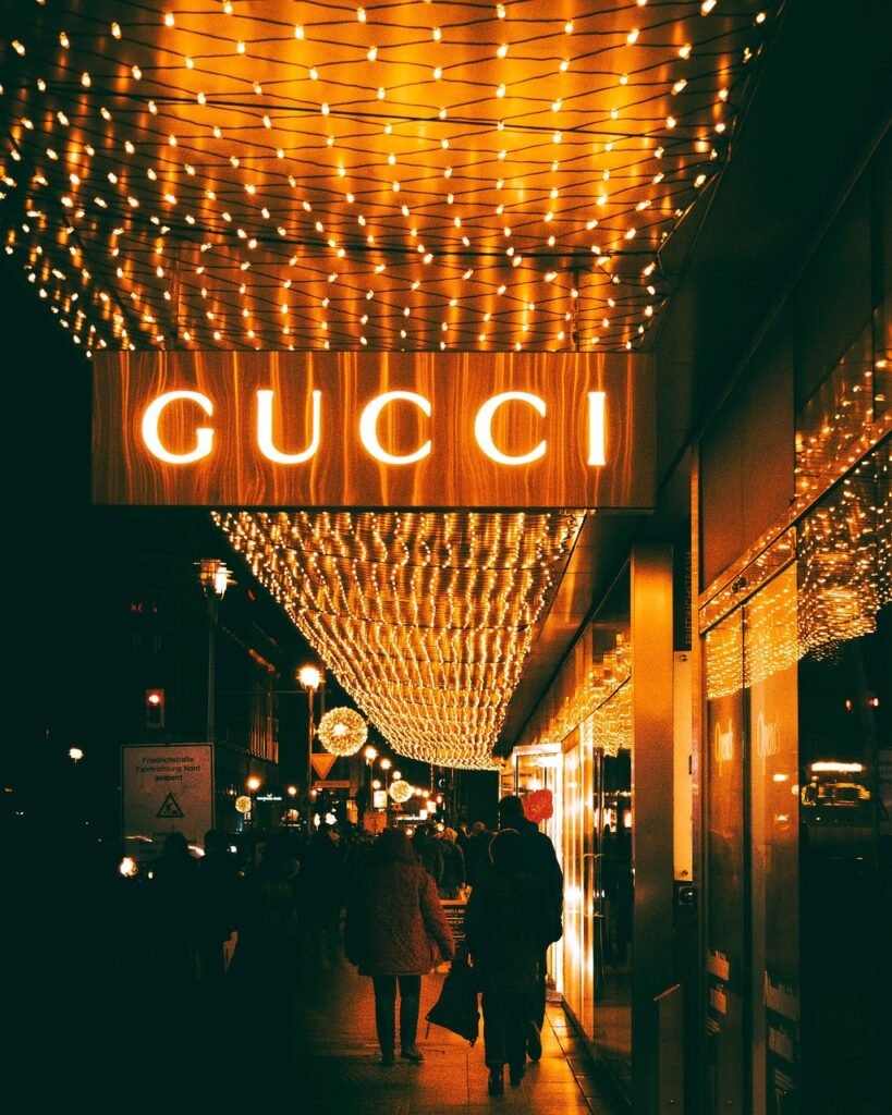 berlin, shopping, gucci, night, streetphotography, lights, gold, gucci, gucci, gucci, gucci, gucci